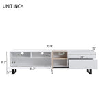 Modern TV Stand for 80 TV with Double Storage Space