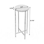 Granite Cross-Leg Side Table