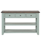 Wood Console Table with 3 Storage Drawers and 2 Shelves
