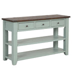 Wood Console Table with 3 Storage Drawers and 2 Shelves