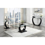 Cres Glam Glasstop 3-Piece Coffee Table Set by Furniture of America