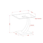 Cres Glam Glasstop 3-Piece Coffee Table Set by Furniture of America
