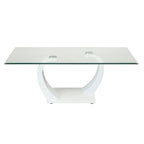 Cres Glam Glasstop 3-Piece Coffee Table Set by Furniture of America