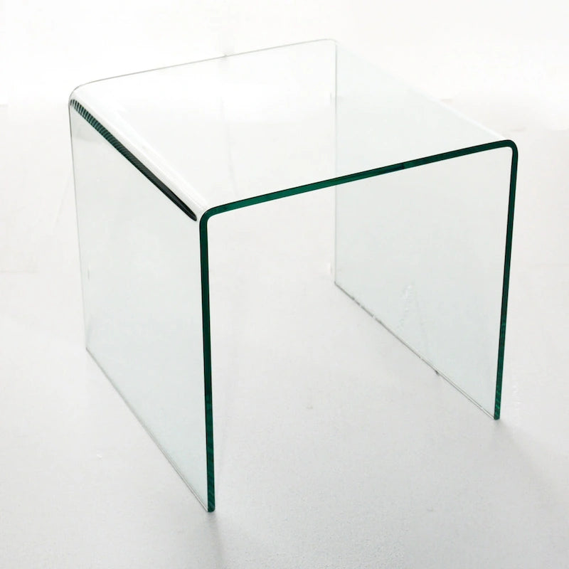 Glass Console Table, Transparent Tempered Glass Console Table