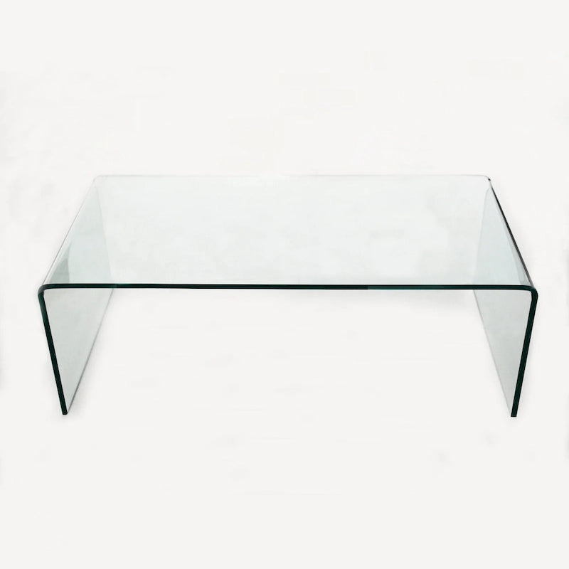 Glass Console Table, Transparent Tempered Glass Console Table