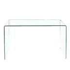 Glass Console Table, Transparent Tempered Glass Console Table
