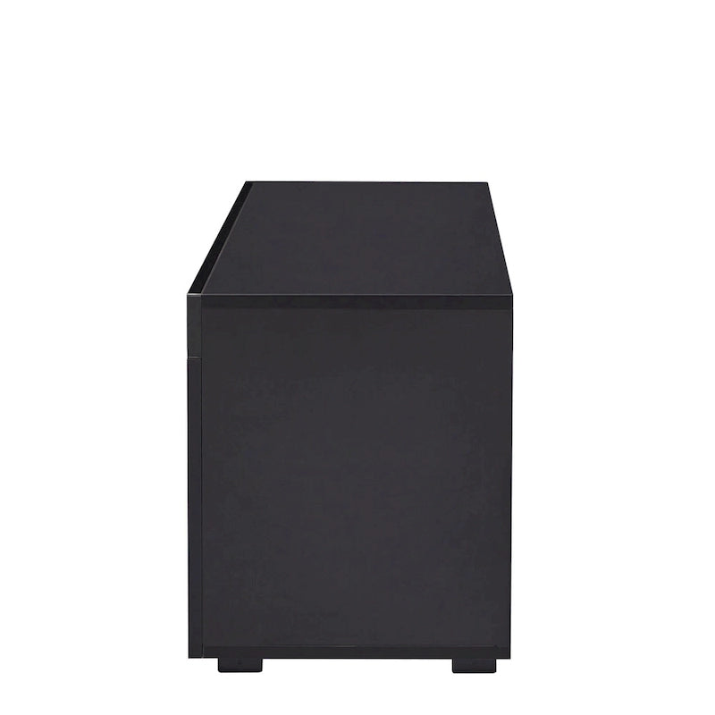 Modern 51-in Glass Shelf Storage TV Stand for TVs up to 69-in with LED Light