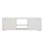Modern 51-in Glass Shelf Storage TV Stand for TVs up to 69-in with LED Light