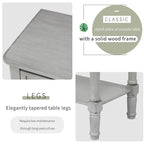 Narrow Console Table with Three Storage Drawers and Bottom Shelf