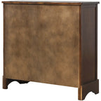 Nestfair Storage Cabinet with 2 Drawers and 4 Classic Rattan Basket