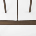 Millie Black Genuine Leather Seat with Nickel Metal Frame Counter Stool