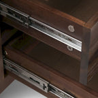 WYNDENHALL Mitchell Metal 60 inch Wide Rectangle Modern Industrial Sideboard Buffet in OAK WOOD - 60 x 17 x 30