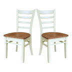 International Concepts Set of Two Emily Side Chairs