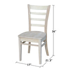 International Concepts Set of Two Emily Side Chairs