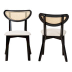 Dannell Mid-Century Modern Wood 2-Piece Dining Chair Set