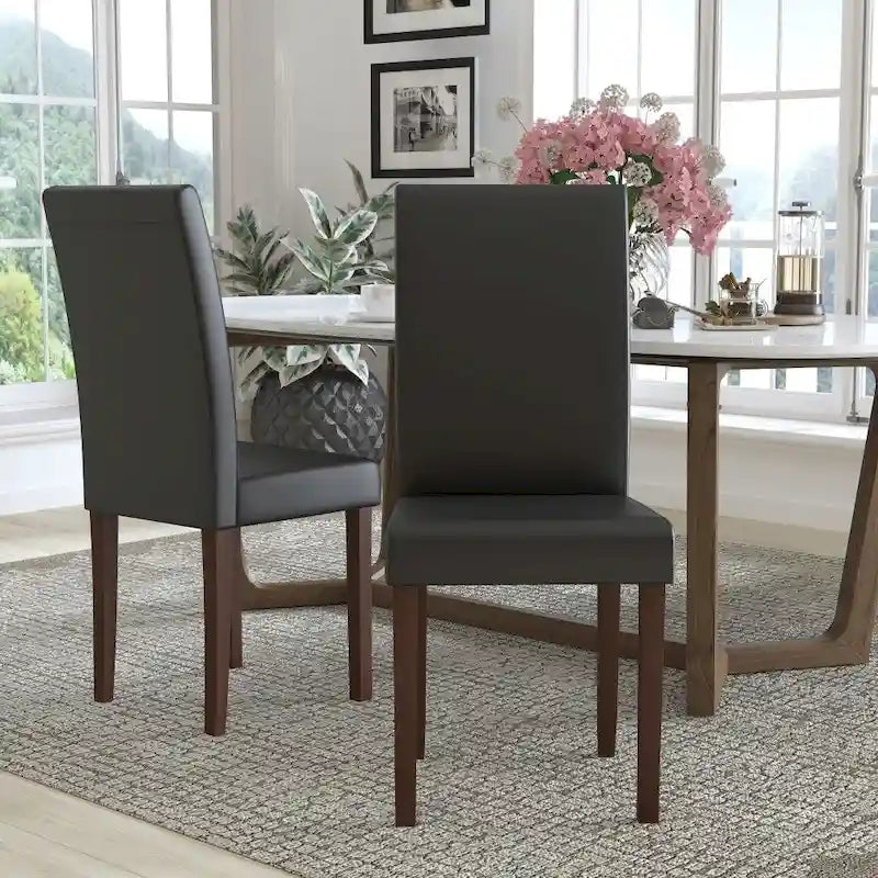 Upholstered Wood Parsons Chair (Set of 2) - 19W x 21.5D x 40H
