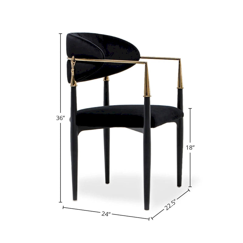 Roubi Gold Stainless Steel Dining Chair