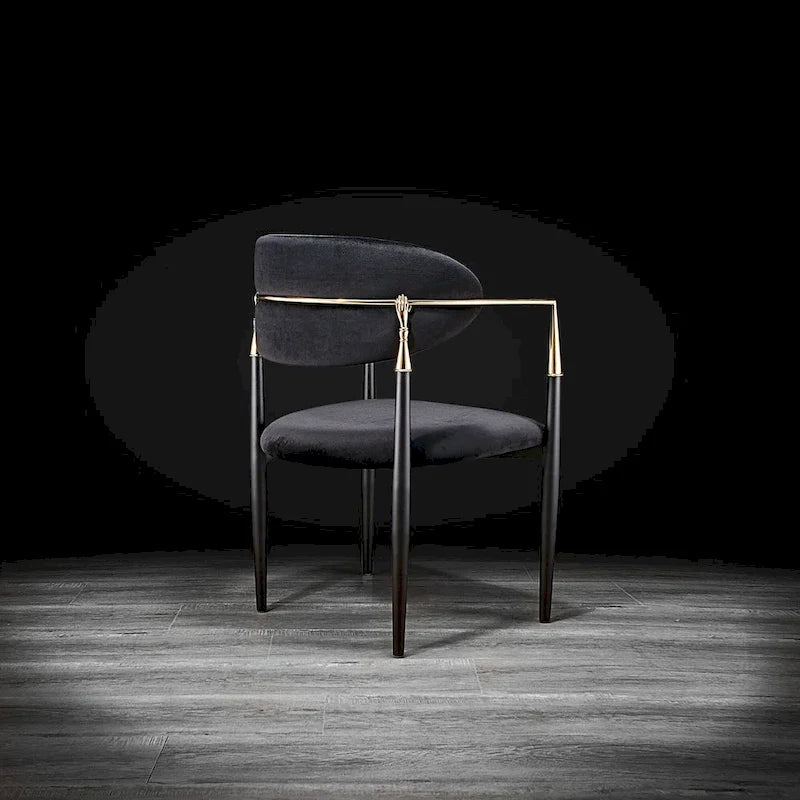 Roubi Gold Stainless Steel Dining Chair