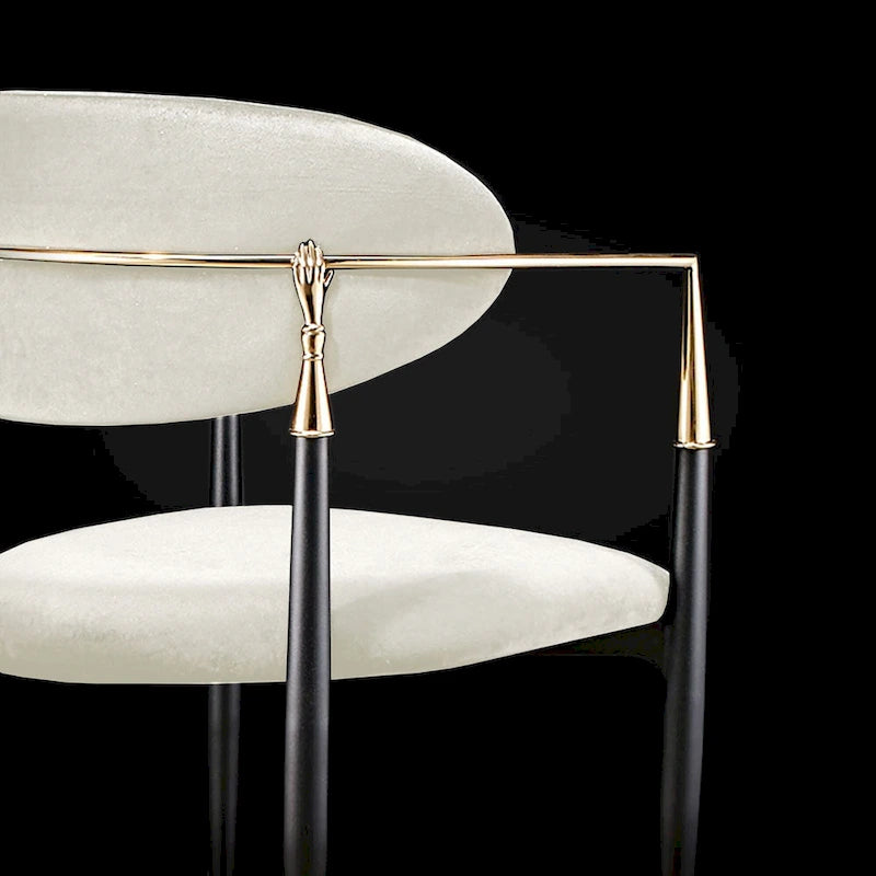 Roubi Gold Stainless Steel Dining Chair