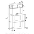 Furinno Turn-N-Tube Toolless Storage Shelf with Top Cabinet
