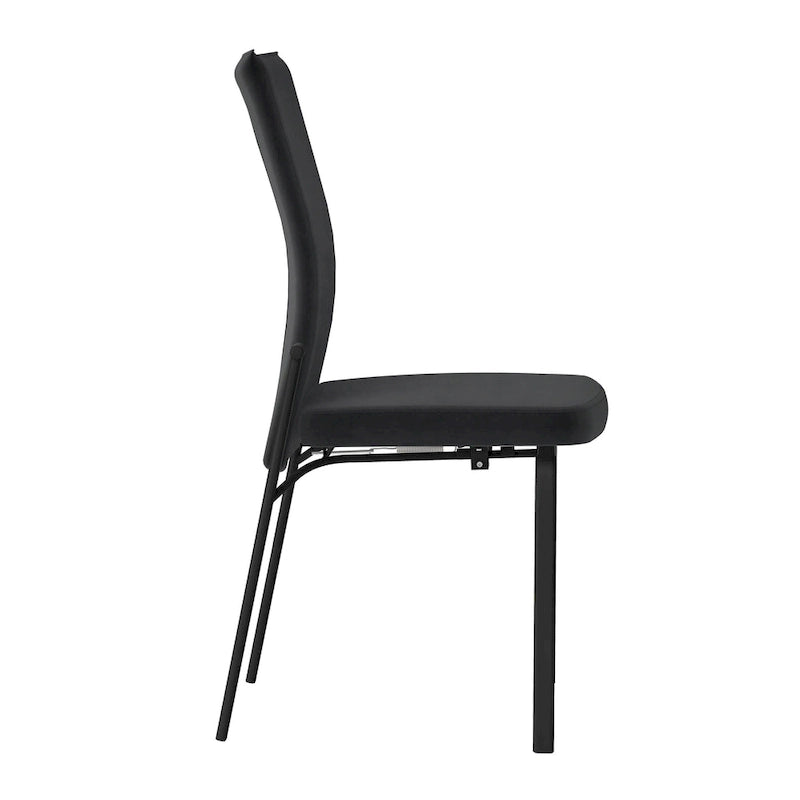 Somette Monique Black Motion-back Side Chair, Set of 2, Fully Assembled