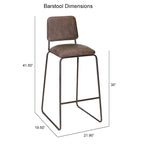 Commercial Grade Mid-Century Style Bar Stool