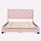 Linen Upholstered Platform Bed