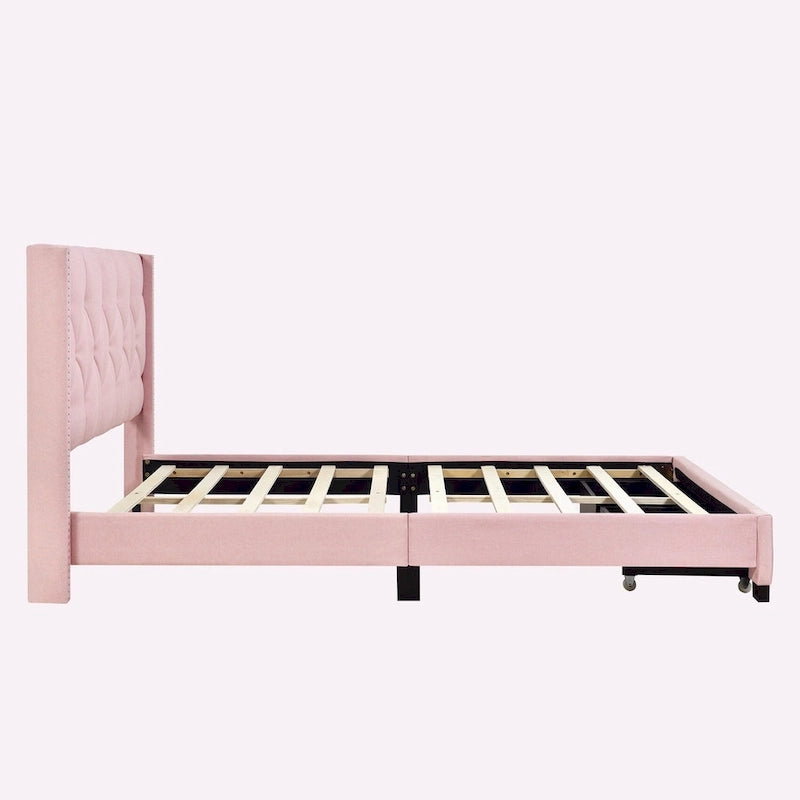 Linen Upholstered Platform Bed