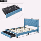 Linen Upholstered Platform Bed