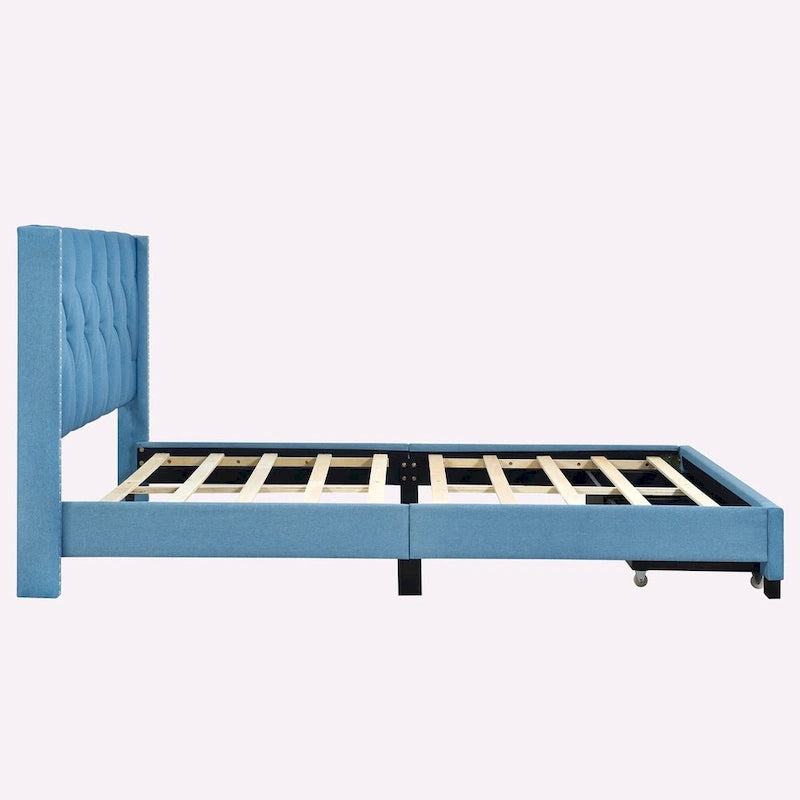 Linen Upholstered Platform Bed