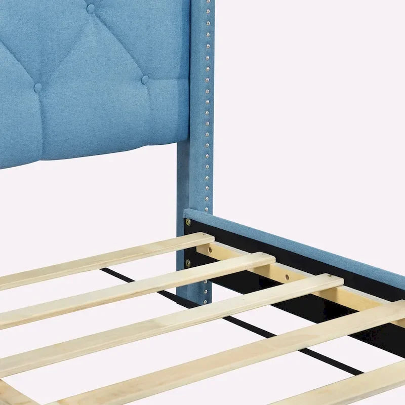 Linen Upholstered Platform Bed