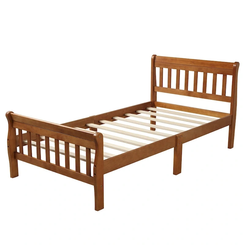 Wood Platform Bed Twin Bed Frame Panel Bed Mattress Foundation