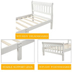 Wood Platform Bed Twin Bed Frame Panel Bed Mattress Foundation
