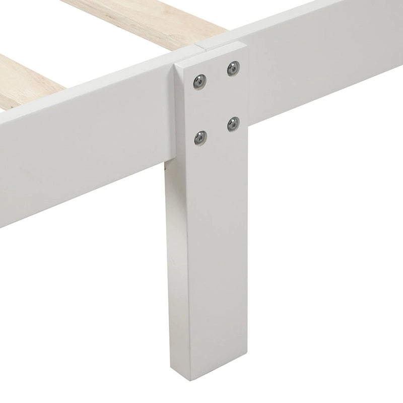 Wood Platform Bed Twin Bed Frame Panel Bed Mattress Foundation