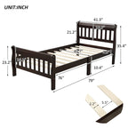 Wood Platform Bed Twin Bed Frame Panel Bed Mattress Foundation