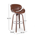 Jakin Indoor Upholstered Swivel Barstool by Christopher Knight Home