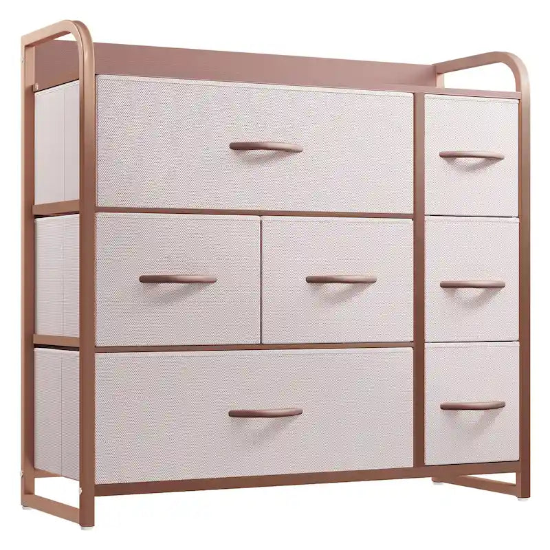 Multifunction 7 Drawers Furniture Storage Chest Grey 7-Drawer Dresser