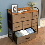 Multifunction 7 Drawers Furniture Storage Chest Grey 7-Drawer Dresser