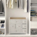Multifunction 7 Drawers Furniture Storage Chest Grey 7-Drawer Dresser