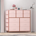 12 Drawer Dresser for Bedroom,Tall Fabric Dresser with Side Pockets and Hooks