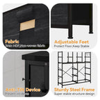12 Drawer Dresser for Bedroom,Tall Fabric Dresser with Side Pockets and Hooks