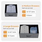 12 Drawer Dresser for Bedroom,Tall Fabric Dresser with Side Pockets and Hooks
