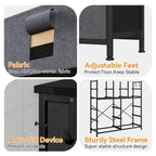 12 Drawer Dresser for Bedroom,Tall Fabric Dresser with Side Pockets and Hooks