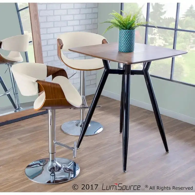 Carson Carrington Sauda Mid-century Modern Walnut WoodAdjustable Bar Stool