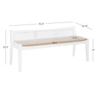 Buford Solid Wood Cane Bench