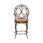 Monaco Big & Tall Scroll Circle Back Counter Stool - N/A