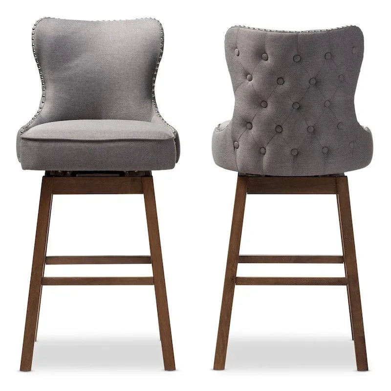 Gradisca Modern and Contemporary 2-Piece Swivel Bar Stool Set