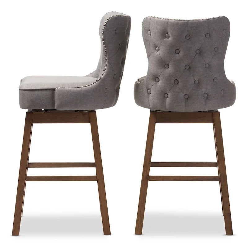 Gradisca Modern and Contemporary 2-Piece Swivel Bar Stool Set