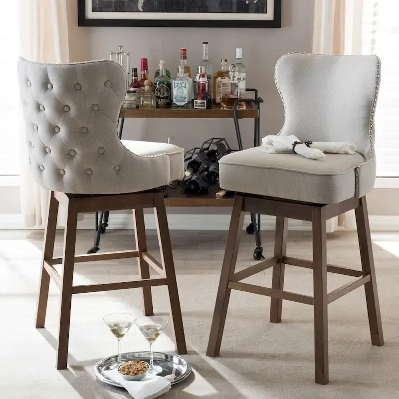 Gradisca Modern and Contemporary 2-Piece Swivel Bar Stool Set