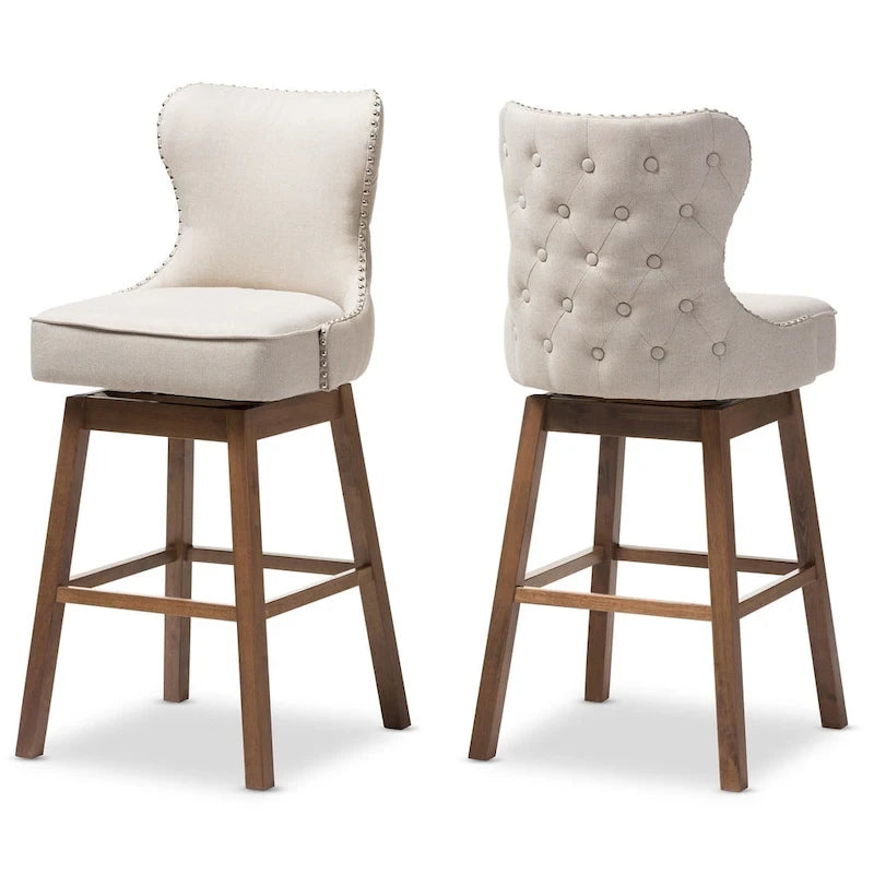 Gradisca Modern and Contemporary 2-Piece Swivel Bar Stool Set